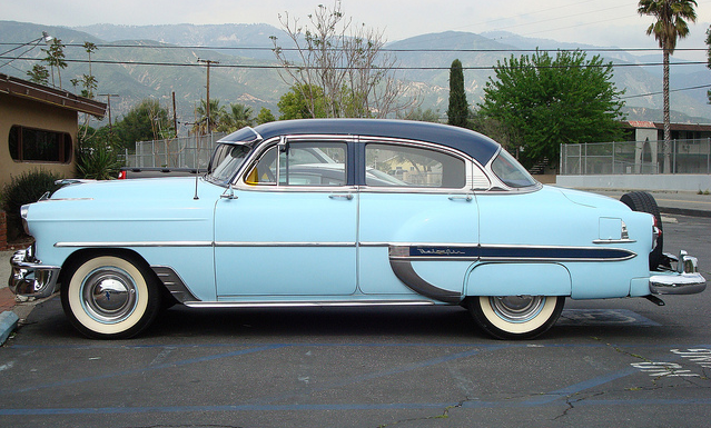 And bringing up the rear literally a delightfully plump'53 Chevy Bel Air