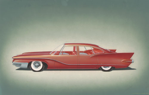 There's elements of the 1958 Imperial D'elegance concept roller