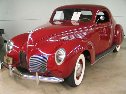 The 1938 Lincoln Zephyr's low and horizontal mustache grille may not look