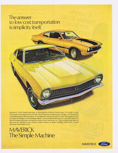 Curbside Classic Ford Maverick The Simple ton Machine