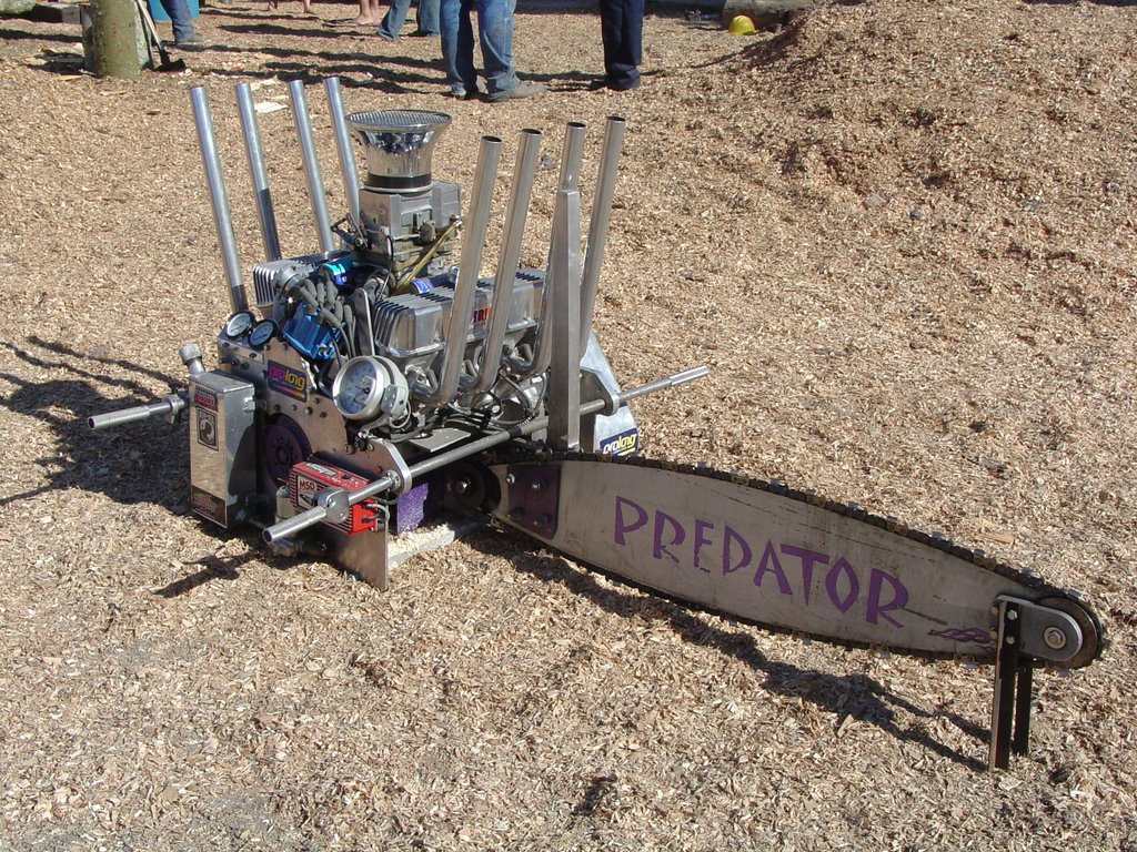 CR4 Blog Entry Chainsaw Powered by a V8 Car Engine