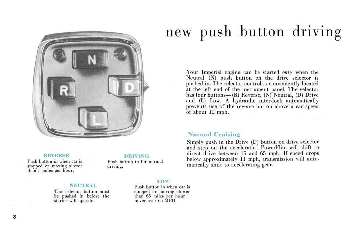 Chrysler torqueflite push button #3
