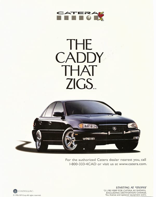 Automotive History: 1997-2001 Cadillac Catera - GM's Deadly Sin #29 3 catera ad
