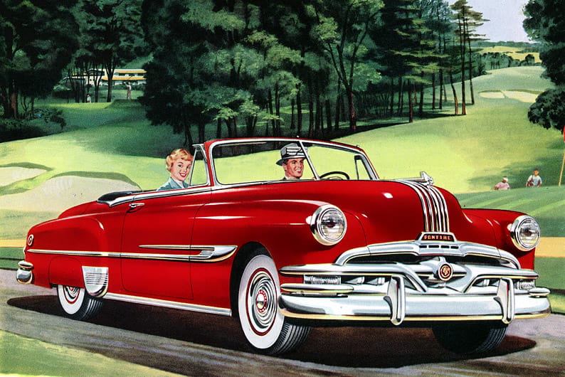S061452 pontiac 1952 red convertible 0