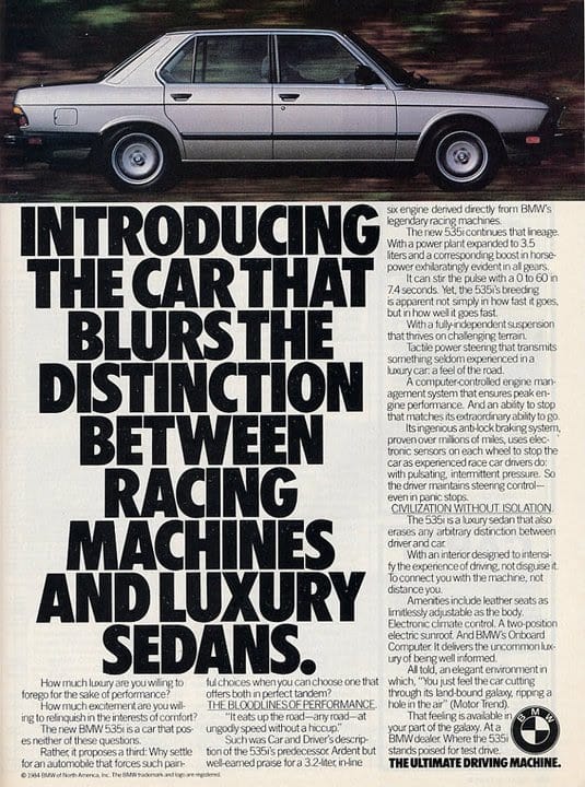 BMW advert