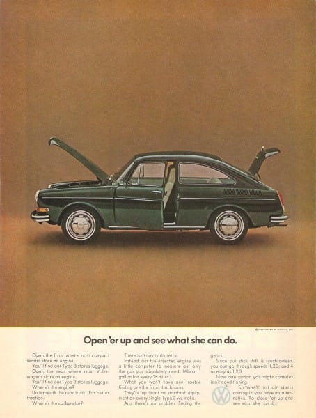 The advertising firm of Doyle Dane Bernbach was responsible for one of Volkswagen of America’s most memorable advertising campaigns. Starting in the late 1950s and continuing at least through the [&hellip;]