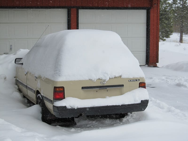 Curbside Classic: 1984-94 Subaru - Loyale with Cheese 6 Subaru GL Snowbank