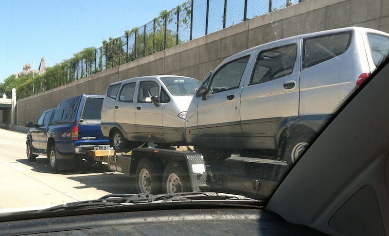 This strange sight caught my eye as I was driving through town the other day… What could they be?