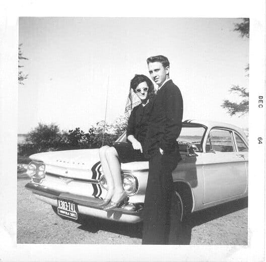 Curbside Caption: Racing Stripes And Racy Legs It’s titled “Lorraine and Me”, and was posted at corvaircenter.com. Your turn.
