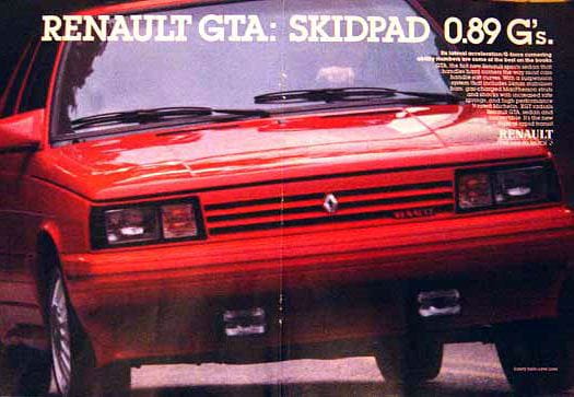 Curbside Classic: 1987 Renault GTA - An Alliance Of A Different Stripe 14 GTA ad