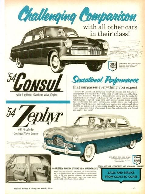 Storage Field Classic: Ford Zephyr Mark 1 - Ford Builds The Chevrolet Cadet 6 1954 Ford Consul and Zephyr