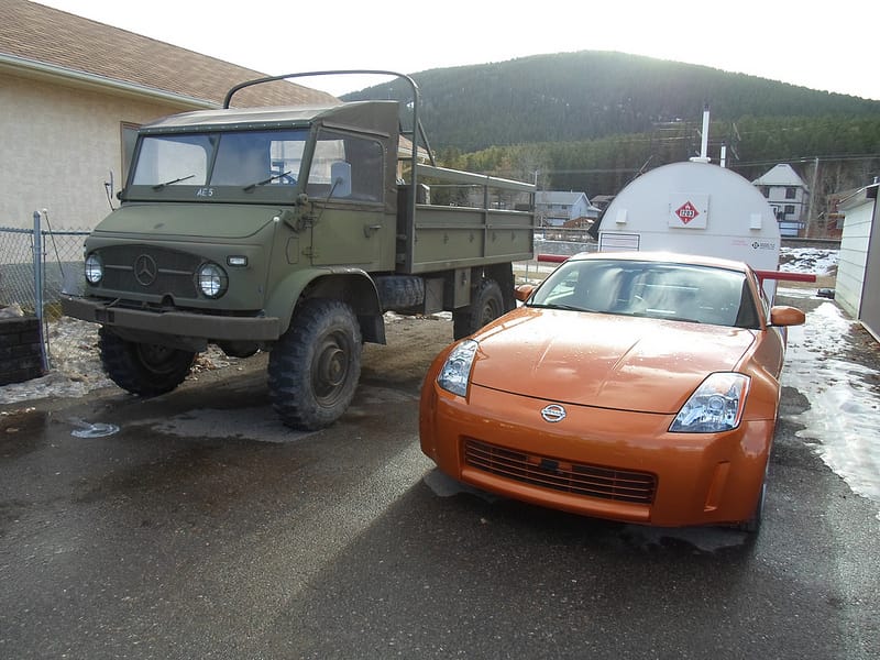 Could two vehicles be anymore different than these two? A classic multipurpose four-wheel drive and a modern sports car. The Unimog looks to be a long wheelbase 406 model from [&hellip;]