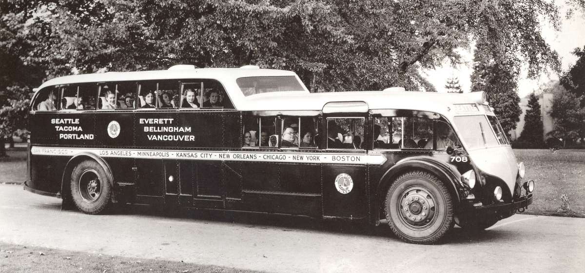 (first posted 3/12/2013)     Yesterday’s post on the vintage Kenworth bus reminded me of a couple of their more distinctive designs. The GMC-Greyhound bi-level Scenicruiser was iconic, and set off a [&hellip;]