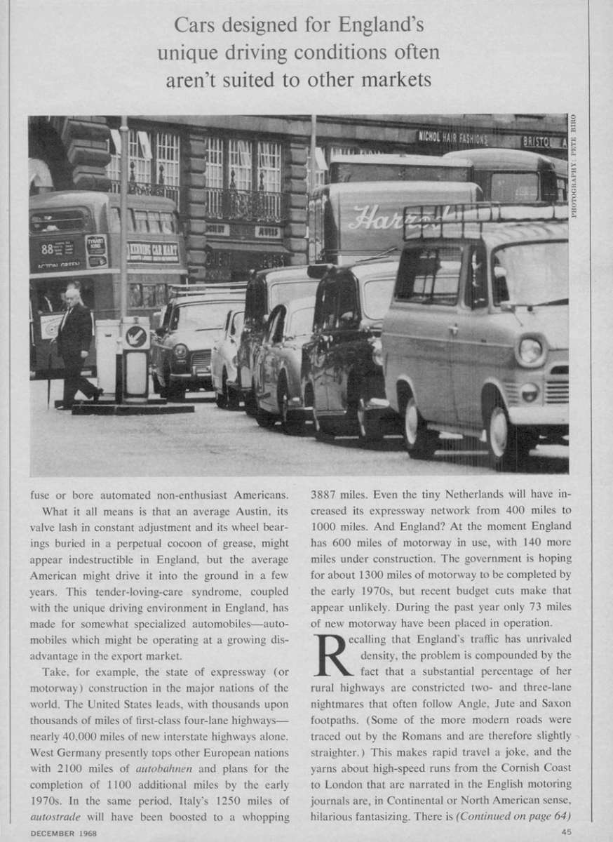 Vintage Editorial: "Reflections from an English Country Inn" (Brock Yates, C&D 1968) 4 UK 004 4 900
