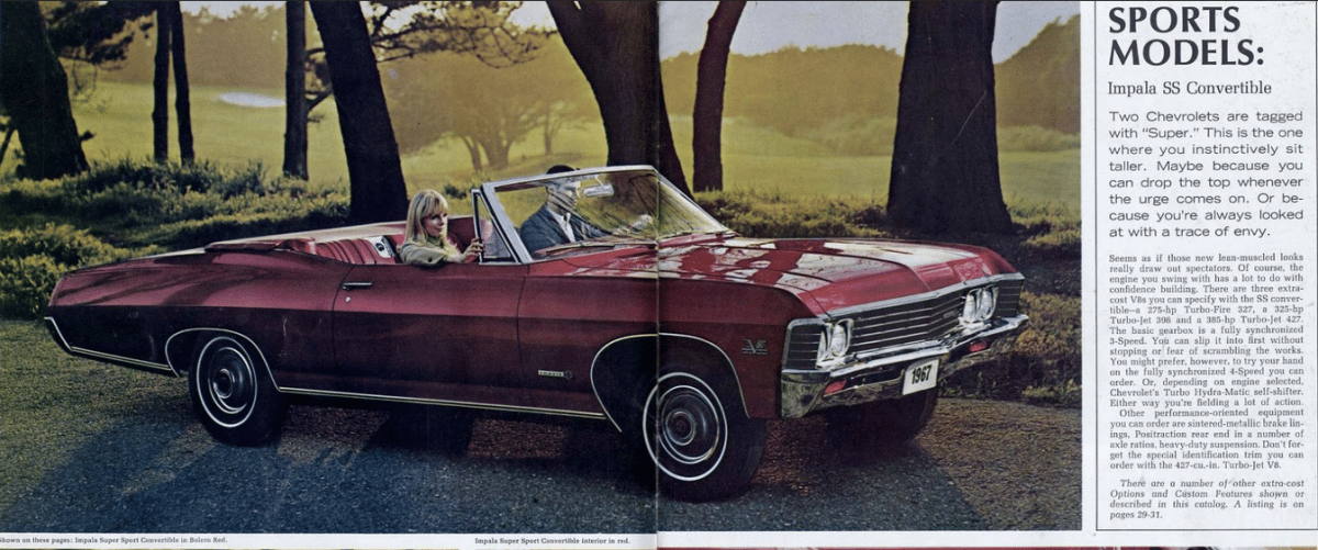 (first posted 7/11/2013)    1967 was the last year the six was available on both the Impala convertible and even the Super Sport, which was a separate model (for the last [&hellip;]