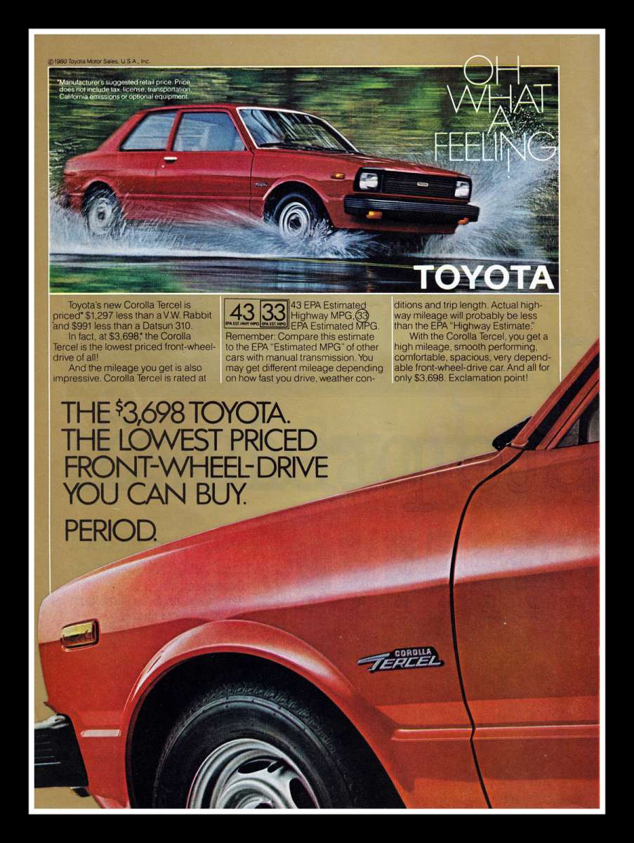 Curbside Classic: 1979 - 1982 Toyota Tercel - Toyota Nails Another One 3 Toyota Tercel 1980 ad