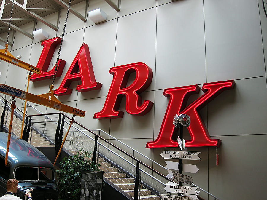 Read Part One of this tour of the Studebaker National Museum, with vehicles made before World War II, here. This dramatic Lark sign–the first thing you see when you enter [&hellip;]