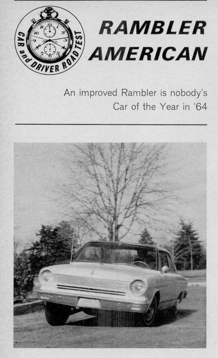 Vintage Road Test: Car & Driver Tests The New 1964 Rambler American, Rather Unhappily 1 Rambler American 1964 C&D 001 crop