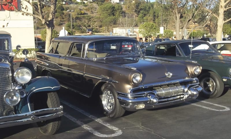 Car Show Classic: This Month's Palos Verdes Collection, Mostly Pre-1975 7 57 Pontiac Safari Wagon 1