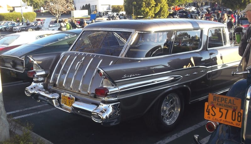 Car Show Classic: This Month's Palos Verdes Collection, Mostly Pre-1975 8 57 Pontiac Safari Wagon 2