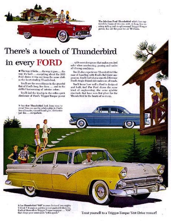 Car Show Classic: 1963 Ford Fairlane Sport Coupe K-Code 3 1955 Ford Ad-05
