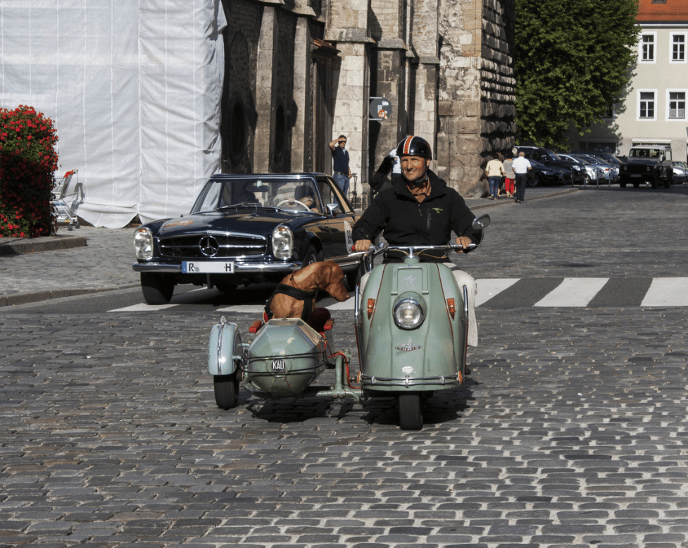 The British called this “The Rolls Royce of Scooters,” but it seems to me that “The Mercedes of Scooters” seems more apt, especially since Cohort Hannes captured it in front [&hellip;]
