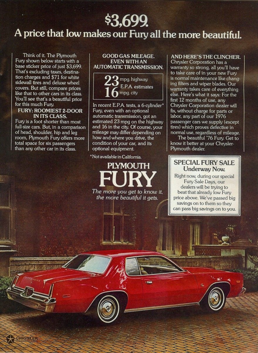 If yesterday’s Duster post showed a cheerful side of ’70s American autodom, this ’76 Fury coupe shows the less savory reality facing Plymouth.  Unlike the dramatic 1958 model featured in [&hellip;]