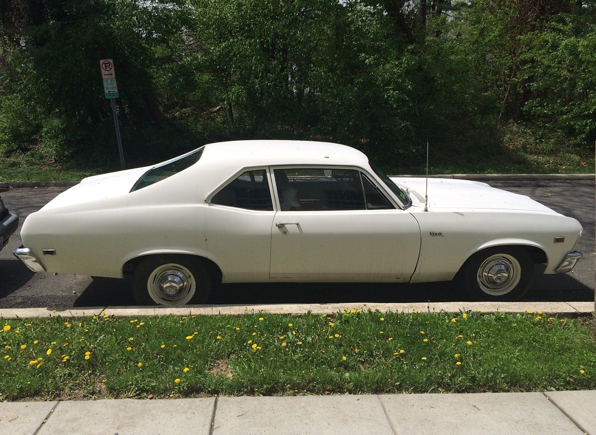 Plain White 1969 Chevrolet Nova -- Building A Barer Way To See The USA 4 4 1200 Nova