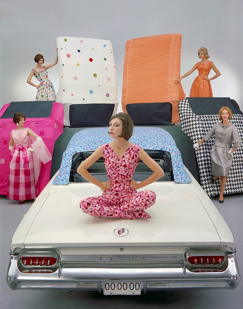 (first posted 6/18/2014)     No, that’s not Megan Draper modeling these designer convertible tops for 1961 Buicks. For that matter, these (sadly) never got past the concept stage. But someone found [&hellip;]