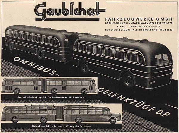 Bus Stop Classic: 1958 Kässbohrer Setra Continental Trailways Super Golden Eagle - Strike Two For The Articulated Highway Bus 11 Articulated bus gaubschat-diebundesbahn164tvbo1
