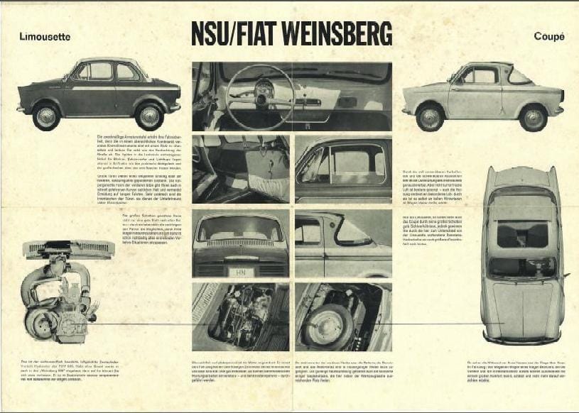 1964 Neckar Weinsberg: A DeLuxe Fiat 500 For Germany 4 Neckar-NSU brochure