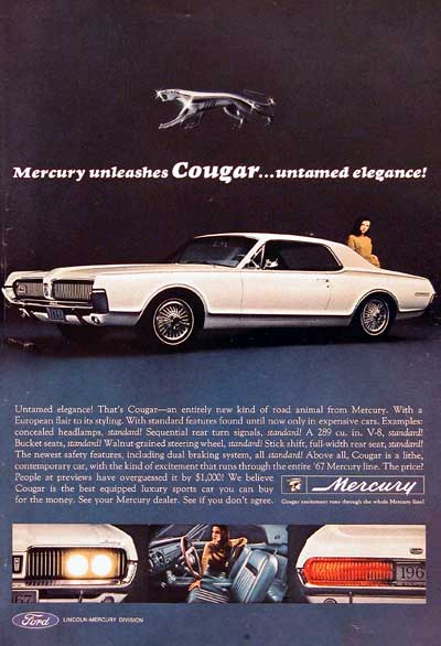 Cougar Day Kickoff: 1968 Cougar - Corvair Monza, Take Two 2 cougar 67