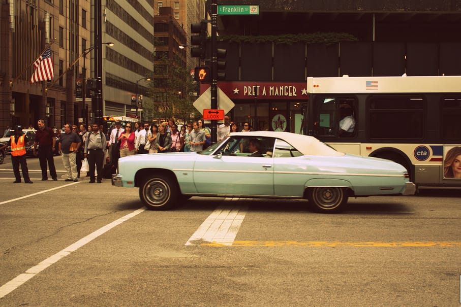 I keep finding more of Joseph Dennis’ Chicago street shots at the cohort that I can’t resist showing. This one shows the last of the big Chevy convertibles in a [&hellip;]