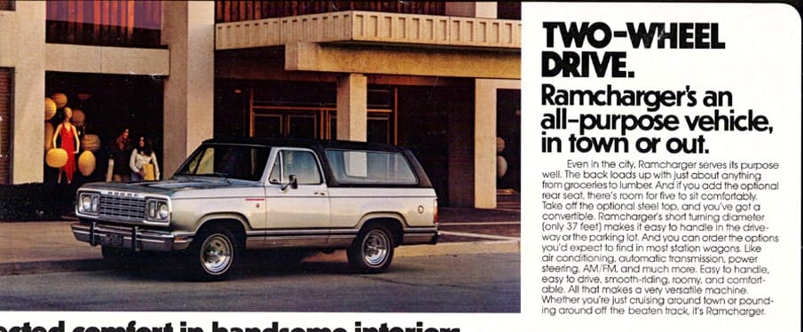 Cohort Capsule: Plymouth Trail Duster - Refusing To Hit The 'Ol Dusty Trail 4 1977 Dodge Ramcharger-04