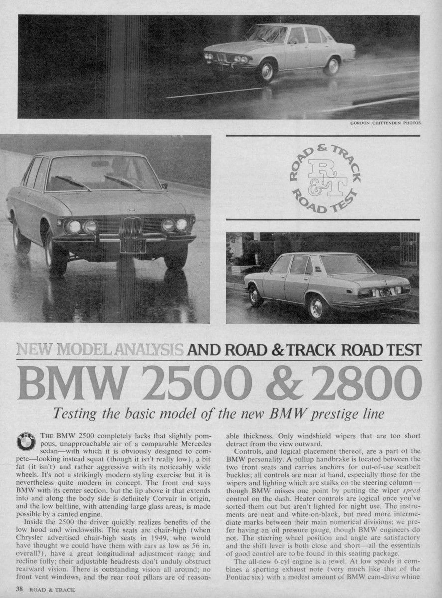 Vintage Review: 1969 BMW 2500 - The Modern BMW Six Cylinder Legacy Started Here 2 BMW 2500 R&T 1 001 1200