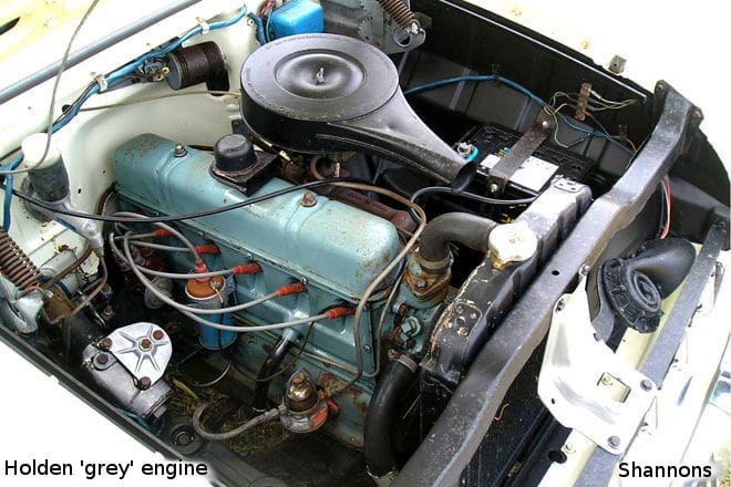 Curbside Classics: The EJ (1962-3) and EH (1963-5) Holdens - The Aussie 1950's Chevrolets 5 05_holden_grey_engine