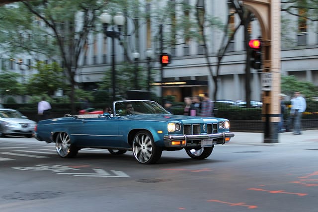 This 1975 Olds Delta 88 Royale convertible is one of 7,181 produced for the model year.  While the aftermarket wheels aren’t necessarily my favorite, I do like this shade of [&hellip;]