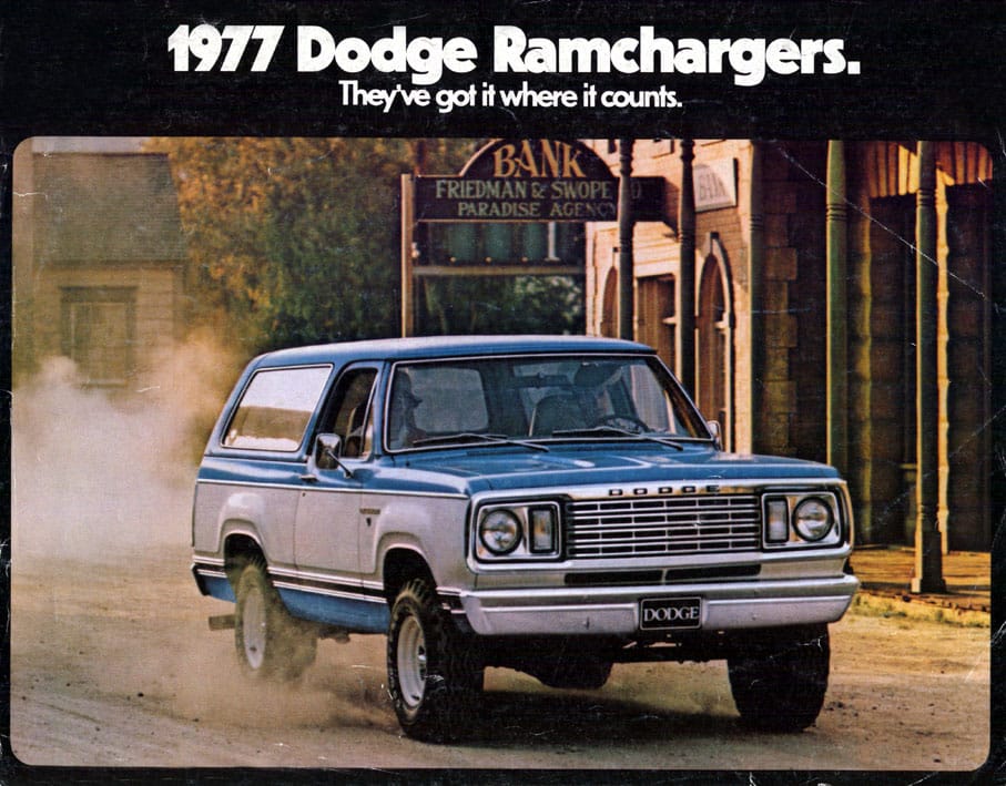 CC Dealer Film: 1977 Dodge Ramcharger--Not My Usual Object of Desire 1 1977 Dodge Ramcharger-01