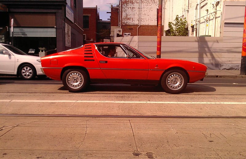 I’ve finally managed to capture a clean image of this Alfa Romeo Montreal seen relatively often (ok, not that often) around the inner-southern suburbs of Melbourne. It’s almost orange, but red [&hellip;]