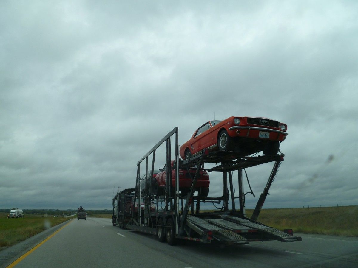 Last year around Thanksgiving I was driving south on I-25 when I came up on this car carrier, the 1966 Mustang at the top made me think that it was [&hellip;]