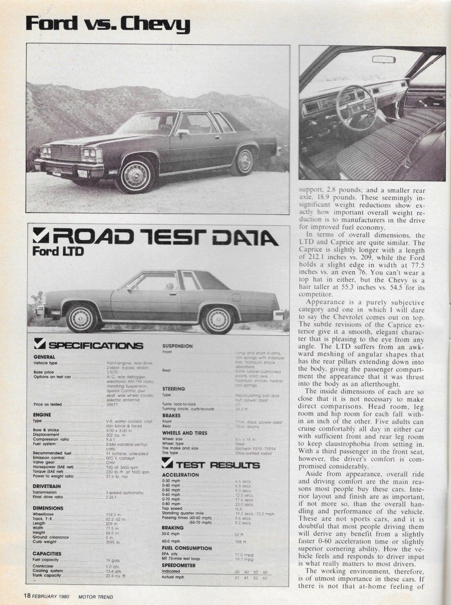 Vintage Review: 1980 Caprice versus 1980 LTD - Rematch! 4 80CapriceVsLTDp3