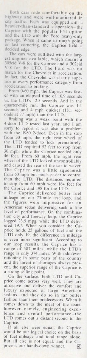 Vintage Review: 1980 Caprice versus 1980 LTD - Rematch! 8 80CapriceVsLTDp6