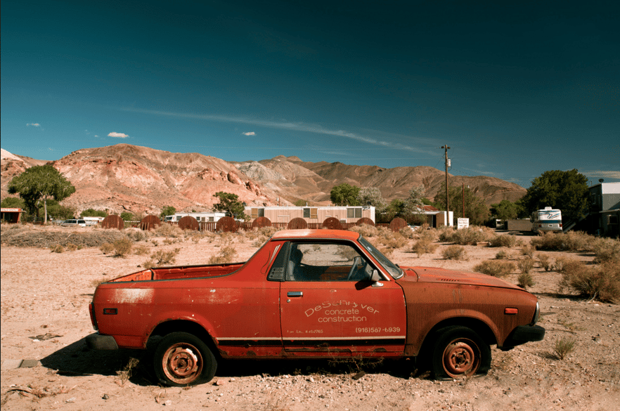 It says DeSchryver Concrete Construction on the door. We’ll assume it didn’t actually haul any concrete, but this gen1 Subaru Brat found in Beatty, Nevada by Curtis Perry undoubtedly worked for its [&hellip;]