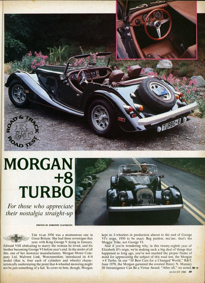 R&T dedicated most of 1980 August issue to Morgan, which turned 70 at that time. It’s amazing to think how many car manufacturers vanished completely, whilest Morgan is still with [&hellip;]