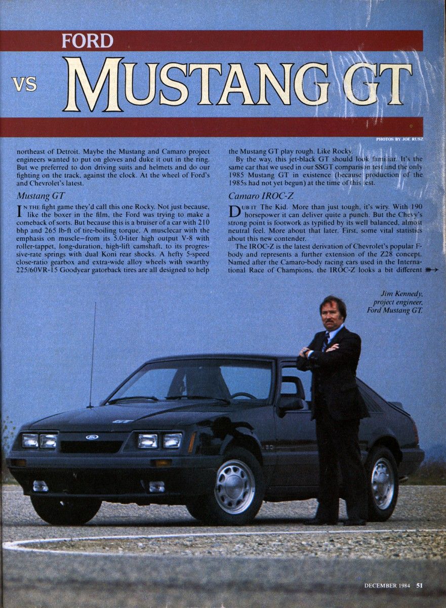 Vintage R&T Comparison: 1984 Camaro IROC-Z vs Mustang GT - Showdown 3 img826