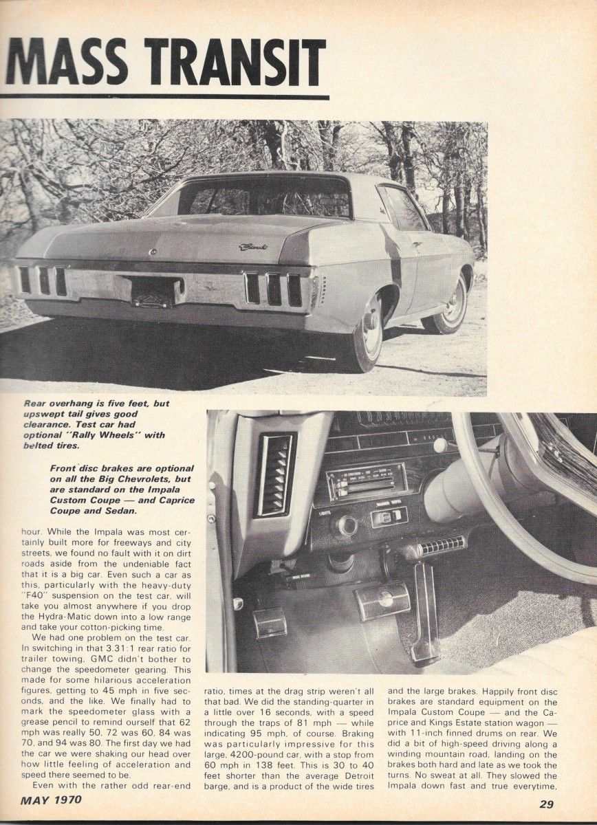 Vintage Review: 1970 Chevrolet Impala Custom Coupe - Leaving Super Sports And The Sixties Behind, Especially In The Curves 3 RTImpalaP2