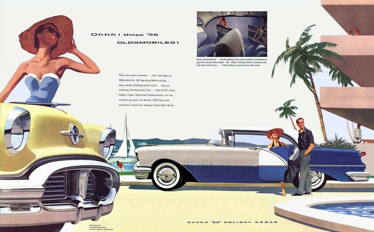 Curbside Classic: 1956 Oldsmobile Super 88 - The Sedan Goes on Holiday 13 1956OldsmobileAd02