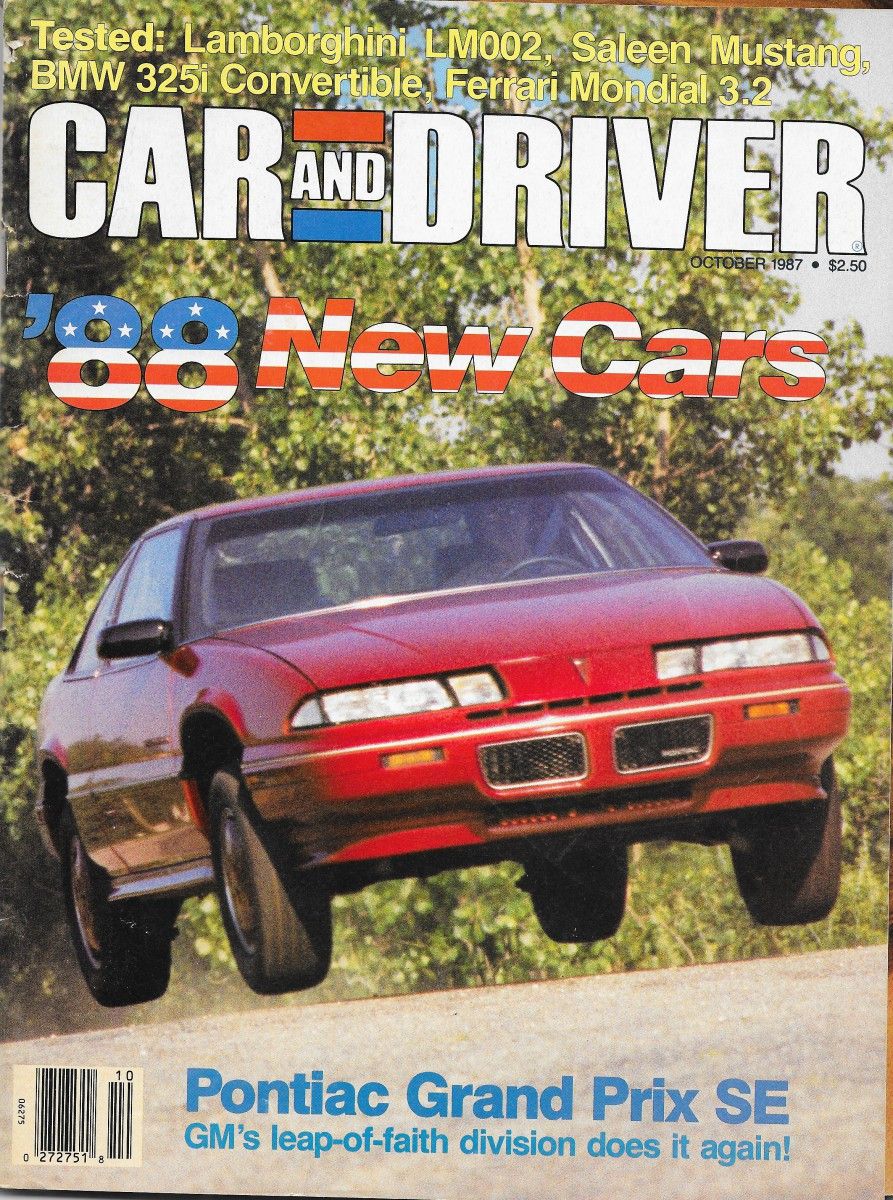 Vintage Comparison Test and Commentary: 1988 Buick Regal, Olds Cutlass Supreme, Pontiac Grand Prix – Road & Track Assesses The GM10 Personal Luxury Coupes 2 CD1087GrandPrixCover