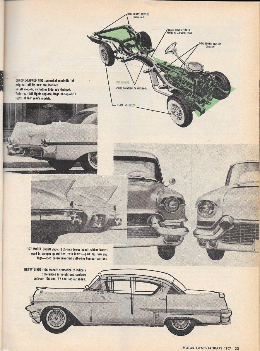 Vintage Review: Motor Trend's 1957 New Car Issue - General Motors 5 MT0157CadillacP2