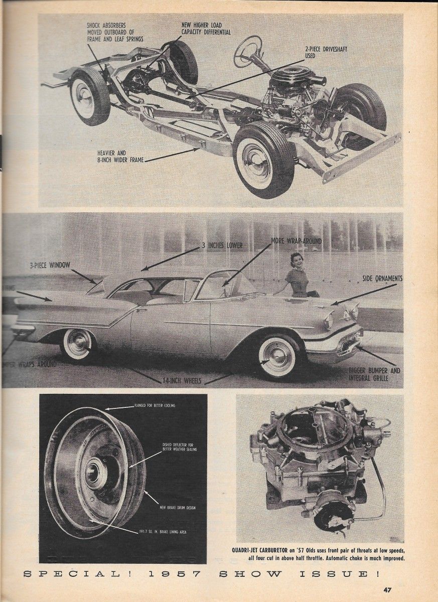 Vintage Review: Motor Trend's 1957 New Car Issue - General Motors 12 MT0157OldsmobileP2